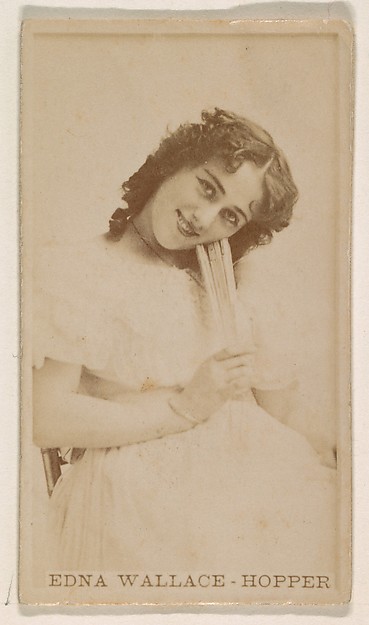 Edna Wallace-Hopper, from the Actresses series (N245) issued by Kinney Brothers to promote Sweet Caporal Cigarettes