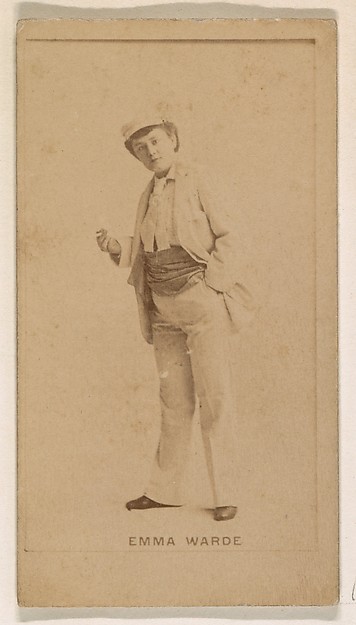 Emma Warde, from the Actresses series (N245) issued by Kinney Brothers to promote Sweet Caporal Cigarettes