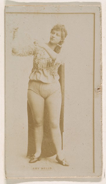 Amy Wells, from the Actresses series (N245) issued by Kinney Brothers to promote Sweet Caporal Cigarettes