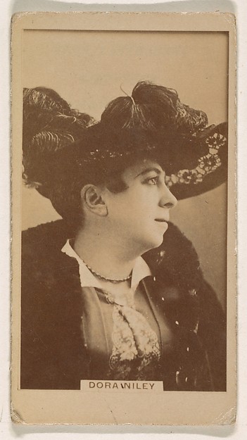 Dora Wiley, from the Actresses series (N245) issued by Kinney Brothers to promote Sweet Caporal Cigarettes