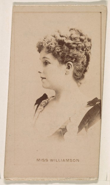 Miss Williamson, from the Actresses series (N245) issued by Kinney Brothers to promote Sweet Caporal Cigarettes