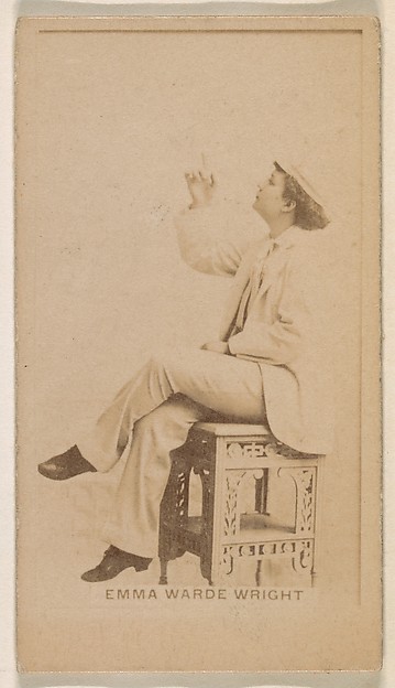 Emma Warde Wright, from the Actresses series (N245) issued by Kinney Brothers to promote Sweet Caporal Cigarettes