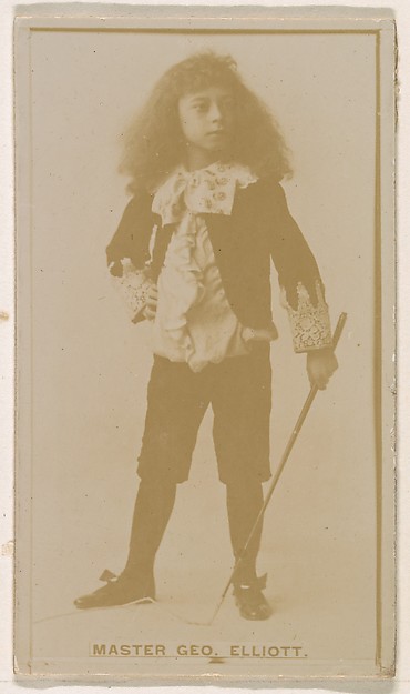 Master George Elliott, from the Actresses series (N245) issued by Kinney Brothers to promote Sweet Caporal Cigarettes