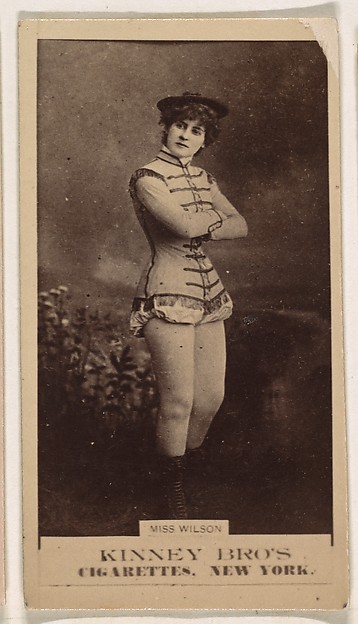 Miss Wilson, from the Actresses series (N245) issued by Kinney Brothers to promote Sweet Caporal Cigarettes