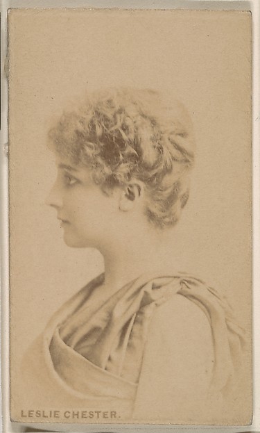 Leslie Chester, from the Actresses series (N246), Type 1, issued by Kinney Brothers to promote Sporting Extra Cigarettes