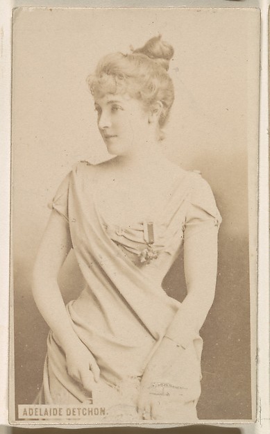 Adelaide Detchon, from the Actresses series (N246), Type 1, issued by Kinney Brothers to promote Sporting Extra Cigarettes by Kinney Brothers Tobacco Company, The Metropolitan Museum of Art