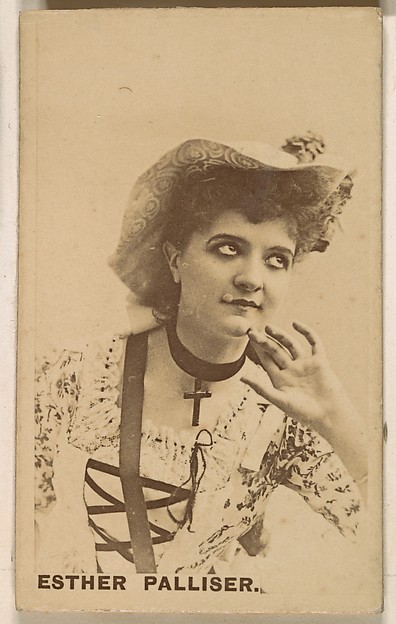 Esther Palliser, from the Actresses series (N246), Type 1, issued by Kinney Brothers to promote Sporting Extra Cigarettes