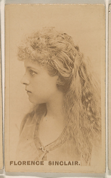 Florence Sinclair, from the Actresses series (N246), Type 1, issued by Kinney Brothers to promote Sporting Extra Cigarettes