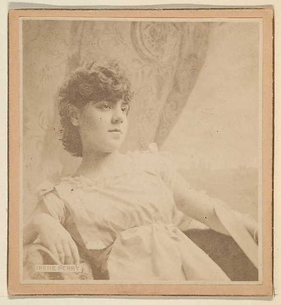 Irene Perry, from the Actresses series (N246), Type 2, issued by Kinney Brothers to promote Sporting Extra Cigarettes