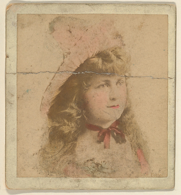 Actress wearing pink bonnet, from the Actresses series (N246), Type 2, issued by Kinney Brothers to promote Sporting Extra Cigarettes