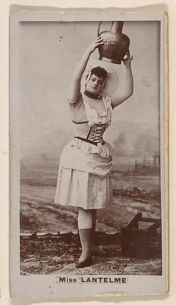 Miss Lantelme, from the Actresses series (N245) issued by Kinney Brothers to promote Sweet Caporal Cigarettes