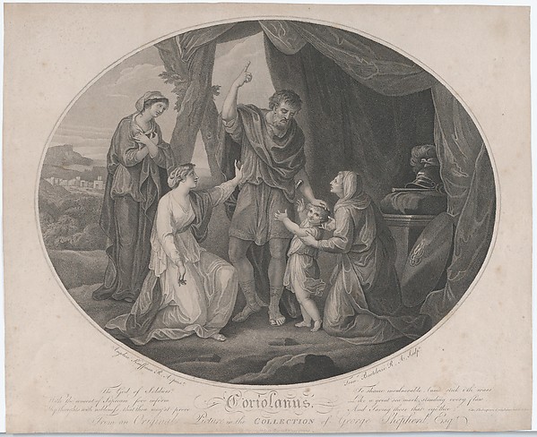 Coriolanus: "The God of Soldiers, to shame invulnerable..." (Shakespeare, Coriolanus, Act 5) by Francesco Bartolozzi, The Metropolitan Museum of Art