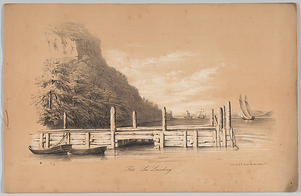 Fort Lee Landing, in: The New York Drawing Book, Containing a Series of Original Designs and Sketches of American Scenery, No. 2