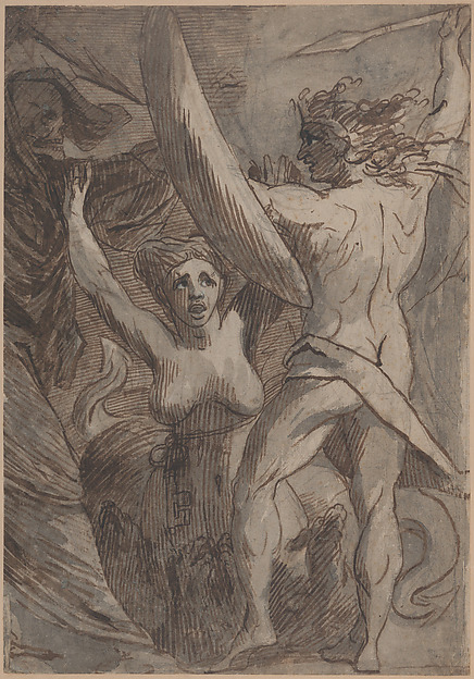 Satan, Sin, and Death: "Death and Sin met by Satan on his Return from Earth"