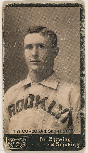 T.W. Corcoran, Shortstop, Brooklyn, from Mayo's Cut Plug Baseball series (N300)