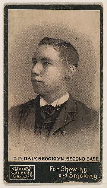 T.R. Daly, 2nd Base, Brooklyn, from Mayo's Cut Plug Baseball series (N300)
