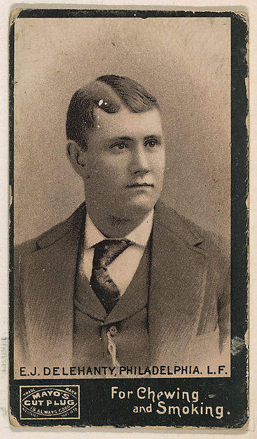 E.J. Delehanty, Left Field, Philadelphia, from Mayo's Cut Plug Baseball series (N300)