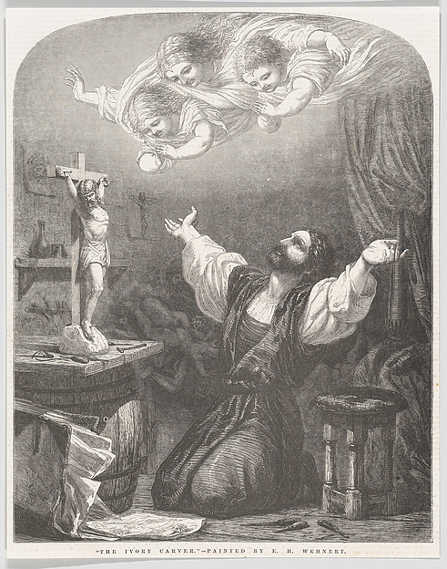 William James Linton, The Ivory Carver, from "Illustrated London News"