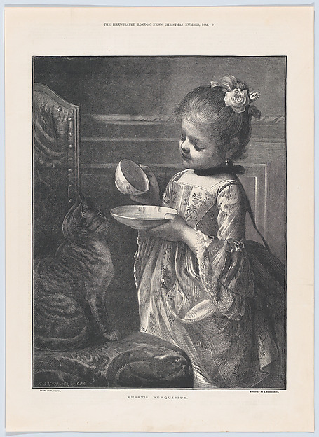 Pussy's Perquisite, from "Illustrated London News," Christmas Number