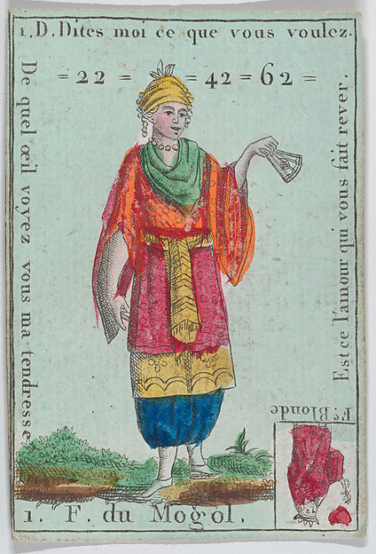 F. du Mogol from playing cards "Jeu d'Or"