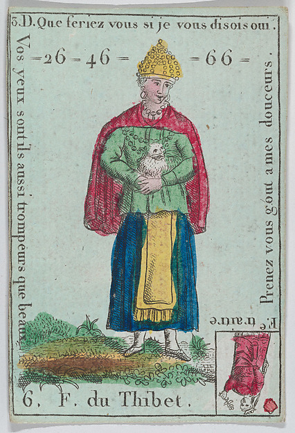 F. du Thibet from playing cards "Jeu d'Or"