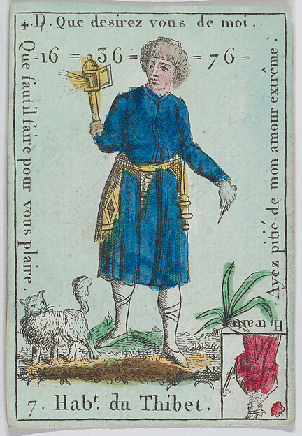 Hab.t du Thibet from playing cards "Jeu d'Or"