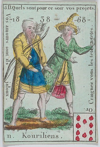 Kouriliens from playing cards "Jeu d'Or"