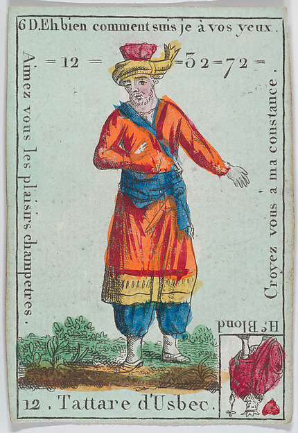 Tattare d'Usbec from playing cards "Jeu d'Or"