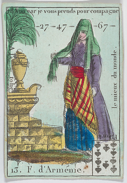 F. d' Armenie from playing cards "Jeu d'Or"