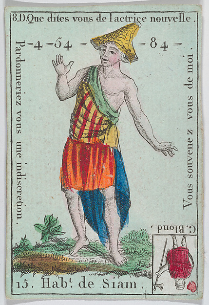 Hab.t de Siam from playing cards "Jeu d'Or"