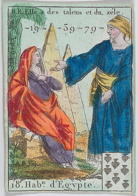 Hab.ts d'Egypte from playing cards "Jeu d'Or"