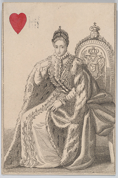 Queen (Catherine 2nd from Russia), from "Court Game of Geography"