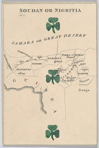 Soudan or Nigritia, from "Court Game of Geography"