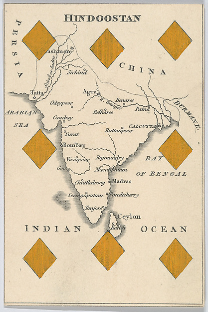 Hindoostan in Asia, from "Court Game of Geography"
