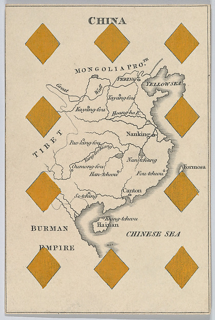 China in Asia, from "Court Game of Geography"