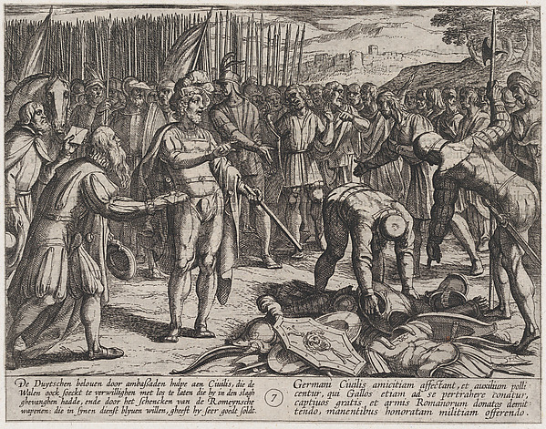 Plate 7: German Envoys Visit Civilis, from The War of the Romans Against the Batavians (Romanorvm et Batavorvm societas)