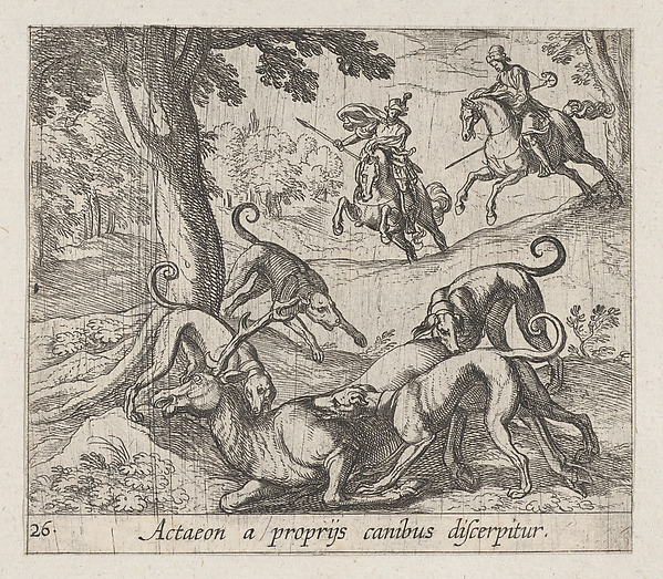 Plate 26: Actaeon Killed by His Dogs (Actaeon a proprÿs canibus discerpitur), from Ovid's 'Metamorphoses'