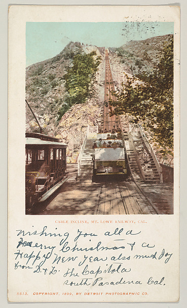Cable Incline, Mt. Lowe Railway, California, No. 5513