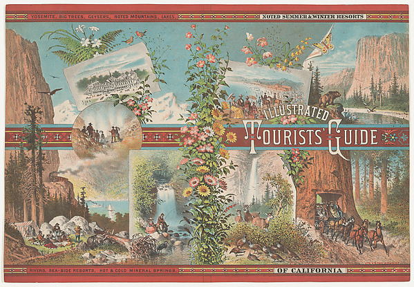 Book cover to an Illustrated Tourist Guide of Noted Summer & Winter Resorts of California