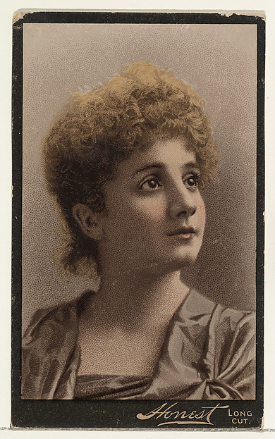 Actress with short curly hair, from Stars of the Stage, Third Series (N131) issued by Duke Sons & Co. to promote Honest Long Cut Tobacco
