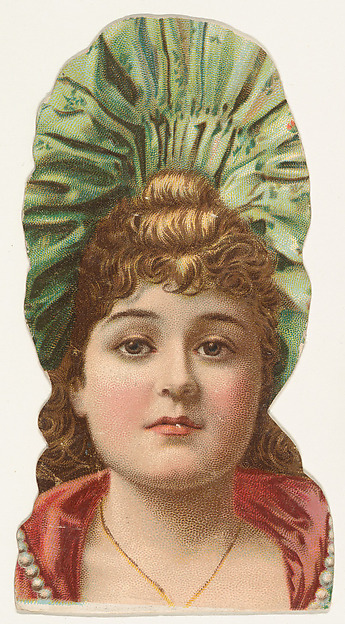 Actress wearing green cloth hat, from Stars of the Stage, Fourth Series (N132) issued by Duke Sons & Co. to promote Honest Long Cut Tobacco