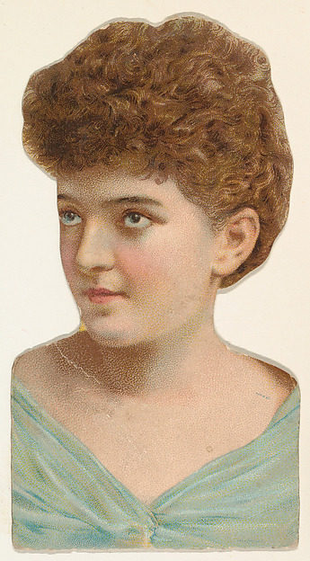 Actress wearing blue bodice, from Stars of the Stage, Fourth Series (N132) issued by Duke Sons & Co. to promote Honest Long Cut Tobacco