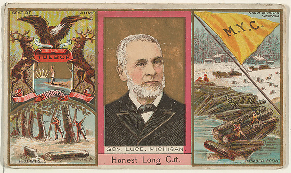 Governor Luce, Michigan, from "Governors, Arms, Etc." series (N133-1), issued by Duke Sons & Co.