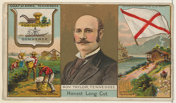 Governor Taylor, Tennessee, from "Governors, Arms, Etc." series (N133-1), issued by Duke Sons & Co. by W. Duke, Sons & Co., The Metropolitan Museum of Art