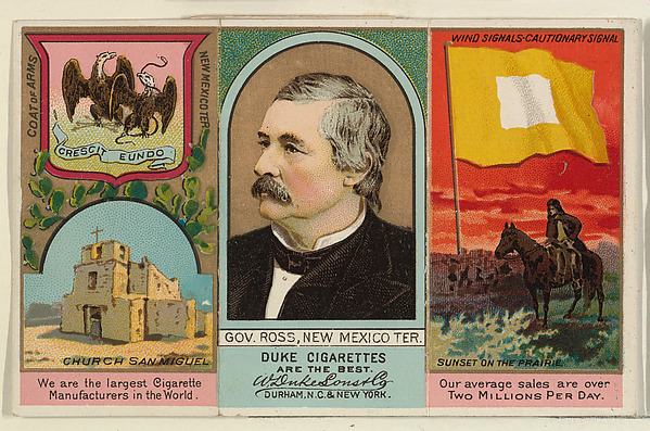 Governor Ross, New Mexico Territory, from "Governors, Arms, Etc." series (N133-2), issued by Duke Sons & Co.
