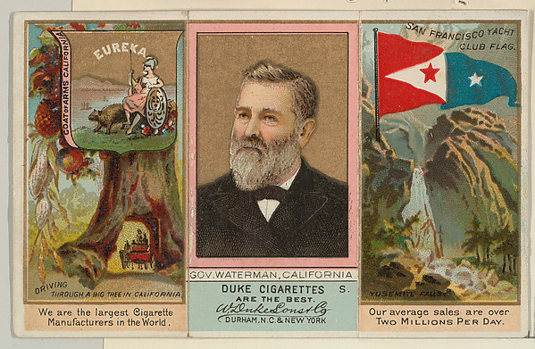 Governor Waterman, California, from "Governors, Arms, Etc." series (N133-2), issued by Duke Sons & Co. by W. Duke, Sons & Co., The Metropolitan Museum of Art
