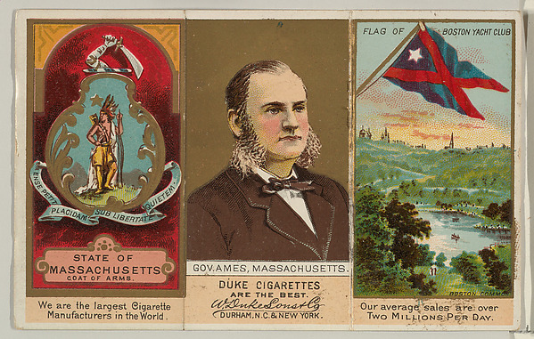 Governor Ames, Massachusetts, from "Governors, Arms, Etc." series (N133-2), issued by Duke Sons & Co. by W. Duke, Sons & Co., The Metropolitan Museum of Art