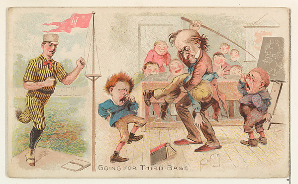 Going For Third Base, from the Talk of the Diamond set (N135) issued by Duke Sons & Co., a branch of the American Tobacco Company