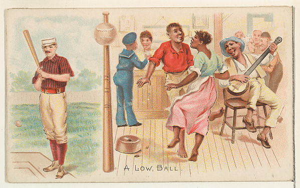 A Low Ball, from the Talk of the Diamond set (N135) issued by Duke Sons & Co., a branch of the American Tobacco Company