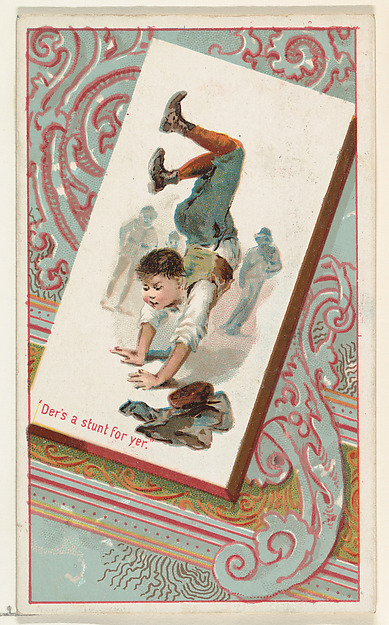 "Der's a stunt for yer," from the Terrors of America set (N136) issued by Duke Sons & Co. to promote Honest Long Cut Tobacco